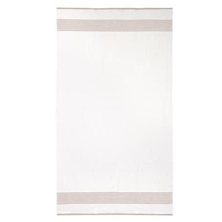 Фото -Рушник махровий "Кольорові смуги бежеві" (білий) 90х160см 163270