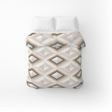 Фото -Підковдра бязева Home Line "Калейдоскоп" (бежево-графітовий/гл.перламутровий) 145х215см 174448