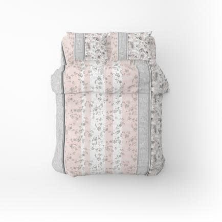 Фото -Полутораспальный комплект постельного белья Home Line "Уют" (серо-розовый) 173516