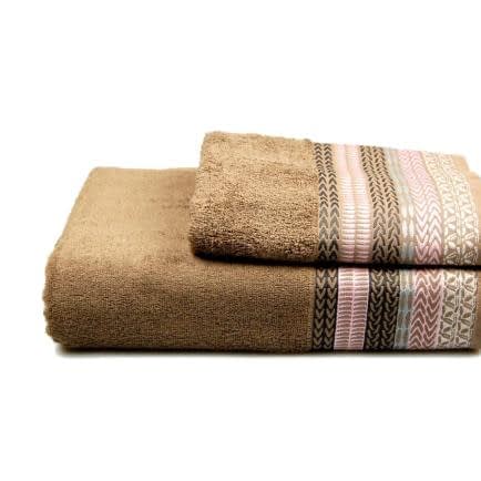 Фото -Рушник махровий Home Line "Етно" (коричневий), 70х140см 98416