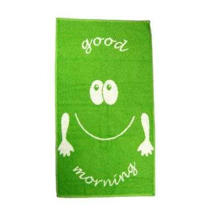 Фото -Полотенце махровое Home Line "Smile good morning" (зеленое), 50х90см 111661