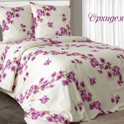 Фото -Евро комплект постельного белья Home Line "Орхидея" 133493