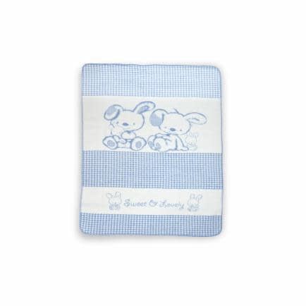 Фото -Плед Merinos "Друзі" з іграшкою (блакитний) 100х120см 142601