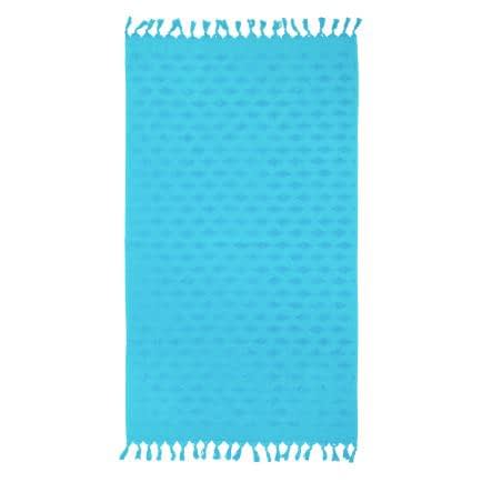 Фото -Рушник махрово-тканий пляжний "Ромби" (блакитний) 90х160см 163122