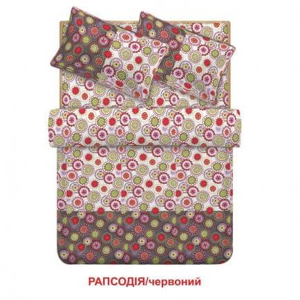 Двуспальный комплект постельного белья Home Line "Рапсодия" (красный) 95672