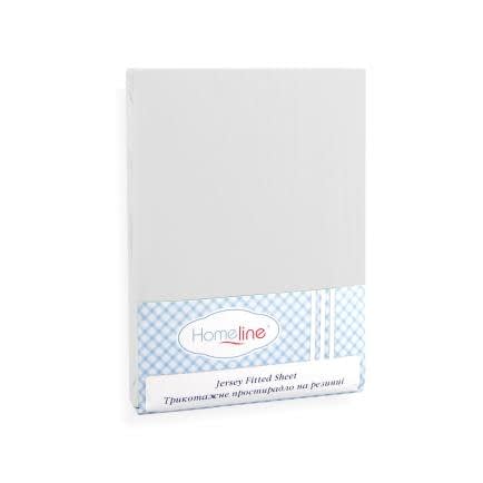 Фото -Простирадло трикотажне на резинці Home Line (світло-сіре) 180х200см 123181