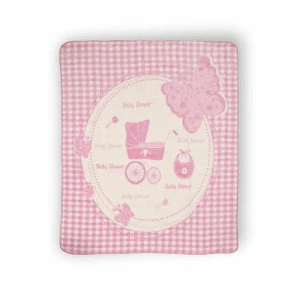 Фото -Плед Merinos "Колиска" з іграшкою (рожевий) 100х120см 142598