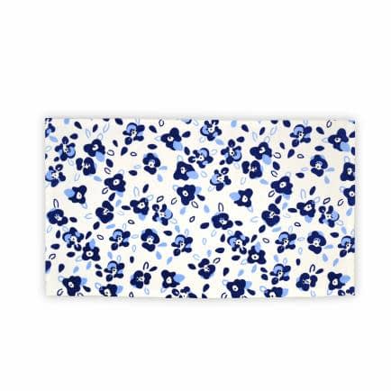 Фото -Рушник махровий пляжний Home Line "Квіти" 75х130см (біло-синій) 145129