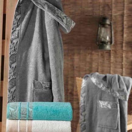 Фото -Рушник махровий Home Line "Орнамент" (молочний), 70х140см 97348