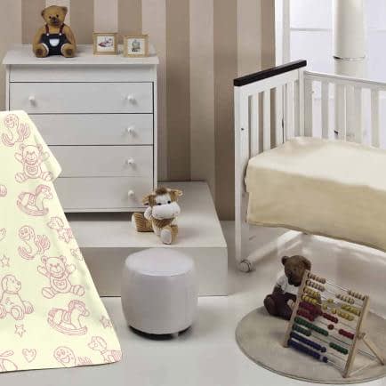 Фото -Плед Merinos "Іграшки" з іграшкою (рожевий) 100х120см 142594