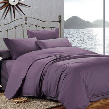 Фото -Евро комплект постельного белья Home Line "Сатин Люкс" (пурпурный) 155260