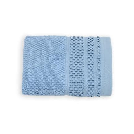 Фото -Рушник махровий "Рогожка" (блакитний) 40х55см 153675