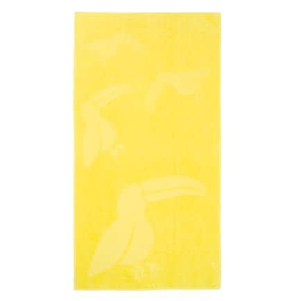 Фото -Рушник велюровий "Тукан" (жовтий) 90х180см 163347