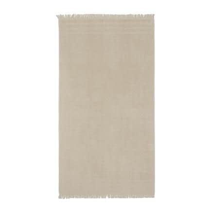 Фото -Рушник махровий пляжний бордюр "Вузькі смужки" (бежевий) 90х160см 163088