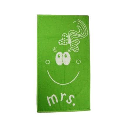 Фото -Полотенце махровое Home Line "Smile mrs" (зеленое), 50х90 см 111663