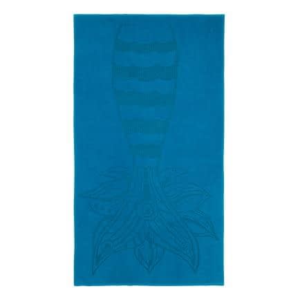Фото -Рушник махровий пляжний "Риб'ячий хвіст" (синій) 90х160см 163181