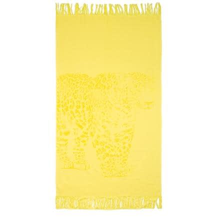 Фото -Рушник махрово-тканий пляжний "Ягуар" (жовтий) 90х160см 163107