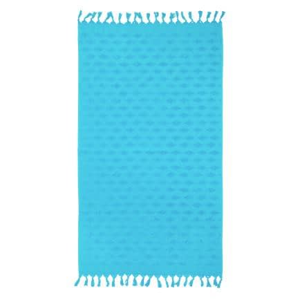 Фото -Рушник махрово-тканий пляжний "Ромби" (блакитний) 90х160см 163122