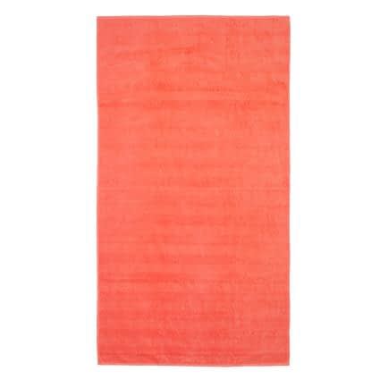 Фото -Рушник махровий пляжний "Смугастий" (кораловий) 90х160см 163170