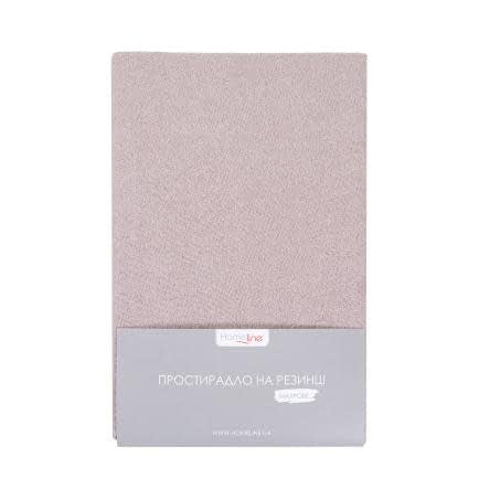 Фото -Простирадло махрове на резинці Home Line 200х200см (сіро-рожевий) 174338